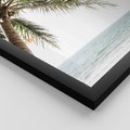 Zestaw obrazy w ramie 50x70 galeria - Plaża, palmy, lato, wakacje - rama czarna