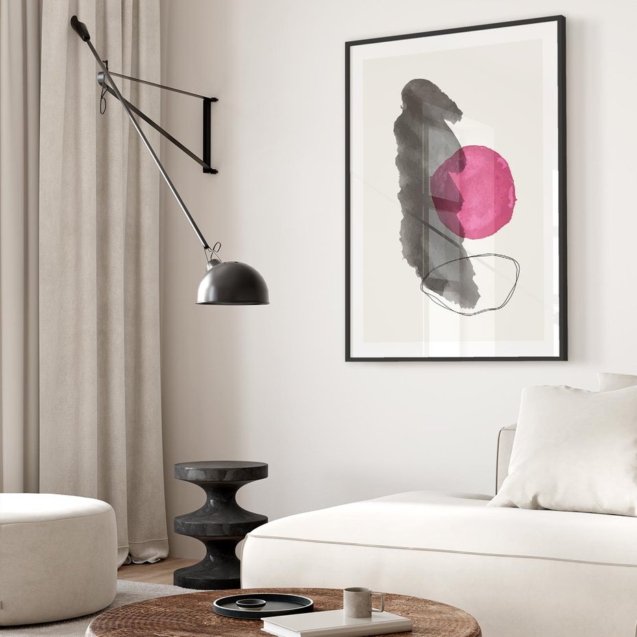 Plakat bez ramy 21x30 - Bezczasowe Rytmy - abstrakcyjne nieregularne plamy, czarny