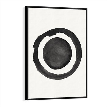 Obraz w ramie 50x70 - Bezgraniczne Widoki - abstrakcyjne plamy okręgi, akwarelowe - rama czarna