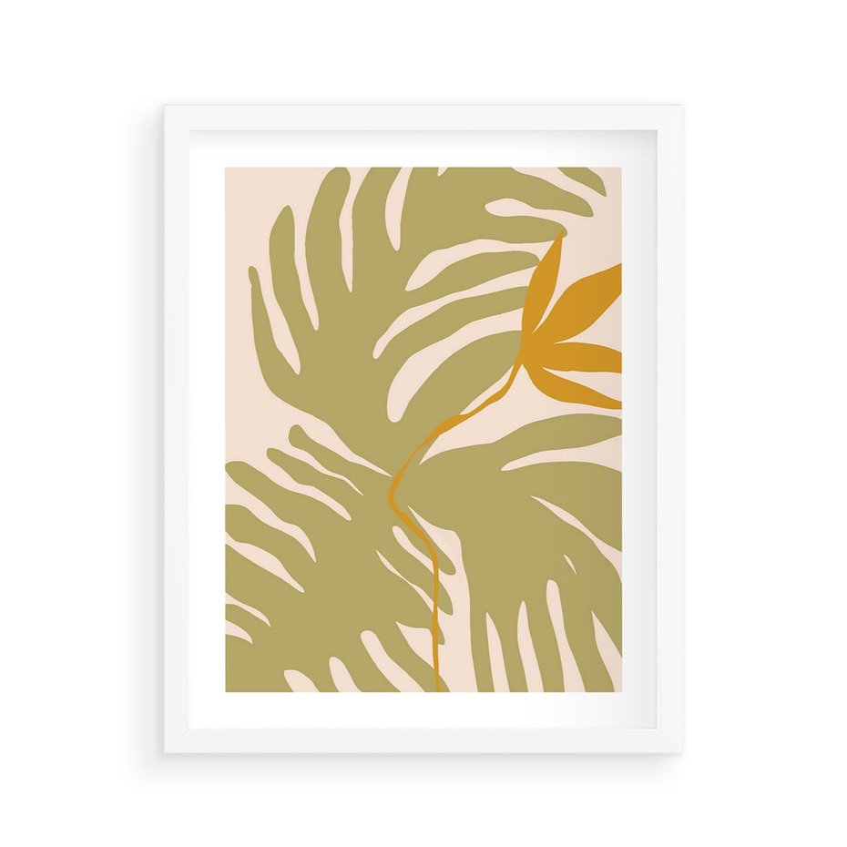 Plakat w ramie 40x50 - Konturem Zmiękczane - minimalistyczny obraz, nowoczesny - rama biała
