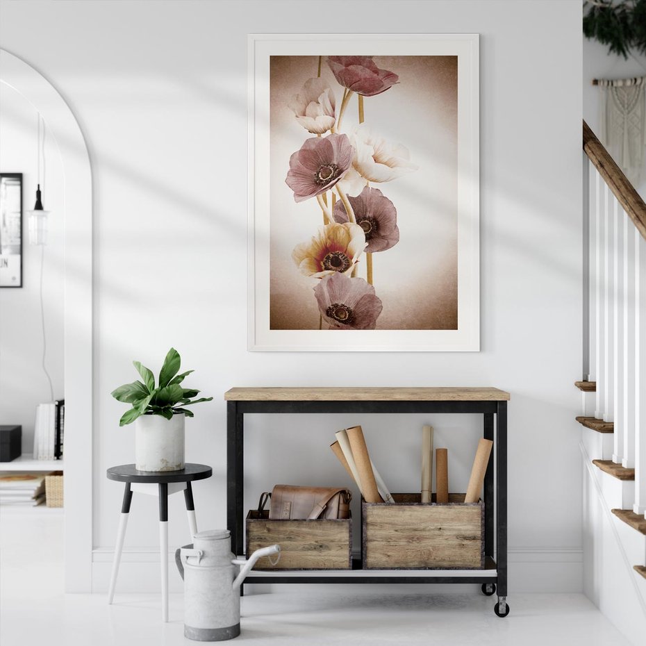 Plakat bez ramy 50x70 - Eksplozja kolorów - akwarela, maki