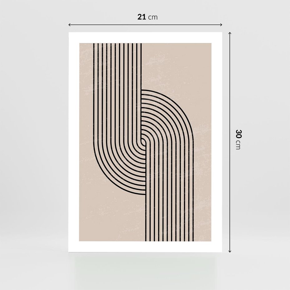 Plakat bez ramy 21x30 - Puls Abstrakcji - abstrakcyjne linie, geometria