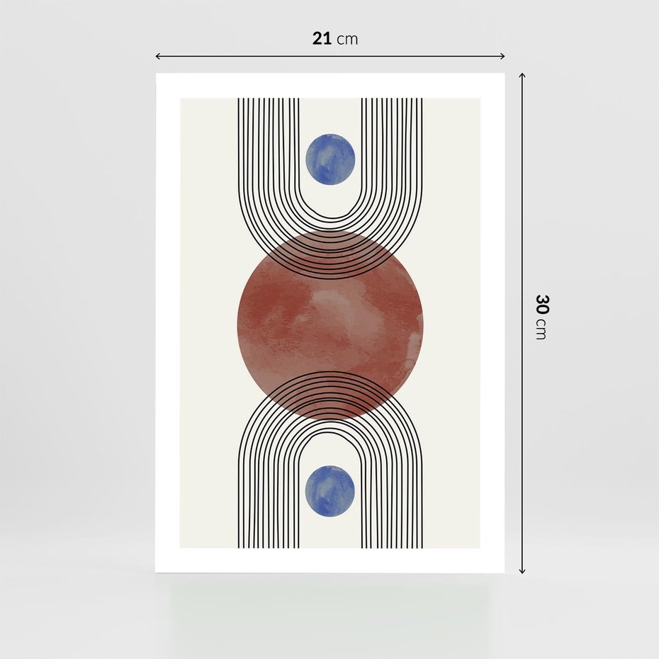 Plakat bez ramy 21x30 - Księga Impulsów - nowoczesny plakat, styl midcentury