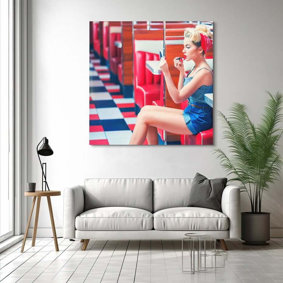 Obraz na płótnie 60x60 - Ikoniczna Uroda - retro, Marylin Monroe