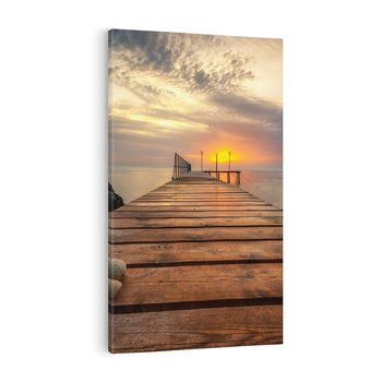 Obraz na płótnie 50x70 - Molo nad bułgarskim morzem - Bułgaria, molo