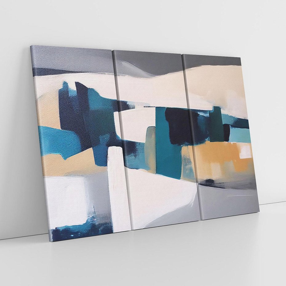 Obraz na płótnie 120x80 - Turkusowe Maźnięcia - obraz, abstrakcja