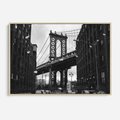 Obraz w ramie 100x70 - Ikona Miasta - Nowy Jork, most - rama drewno