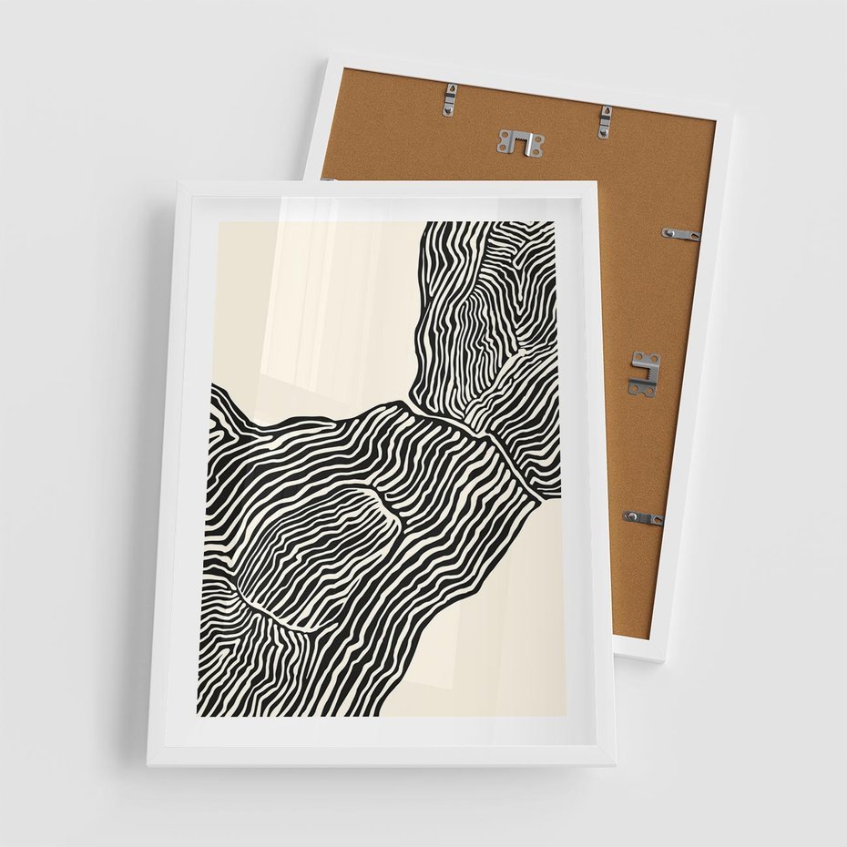 Plakat w ramie 50x70 - Podróżne Impresje - boho plakat, rycina - rama biała