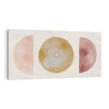 Obraz na płótnie 100x50 - Zapisane w promieniach słońca - beżowe strukturalne tło, koła
