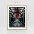 Plakat w ramie 40x50 - Nieskończoność Przestrzeni - korytarz, perspektywa - rama drewno
