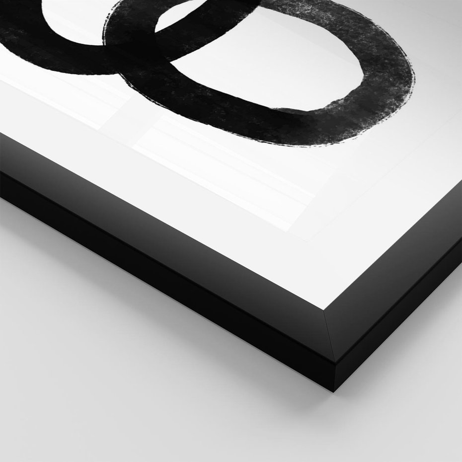 Plakat w ramie 30x40 - Kształtując Granice - abstrakcja, minimalizm - rama czarna