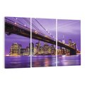 Obraz na płótnie 120x80 - Nocny Spacer po Moście Manhattan - most, Nowy Jork