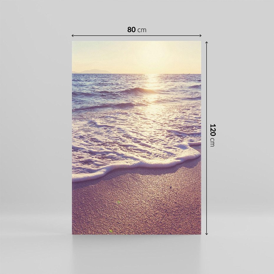 Obraz na płótnie 80x120 - Plaża: błogie chwile nad morzem - plaża, morze