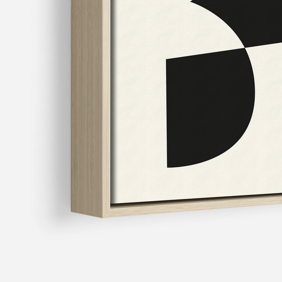 Obraz w ramie 80x80 - Rozświetlony Cień - abstrakcyjna sztuka, geometria - rama drewno