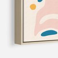 Obraz w ramie 80x120 - Granice Inspiracji - abstrakcyjne dziwne formy, nowoczesny plakat - rama drewno