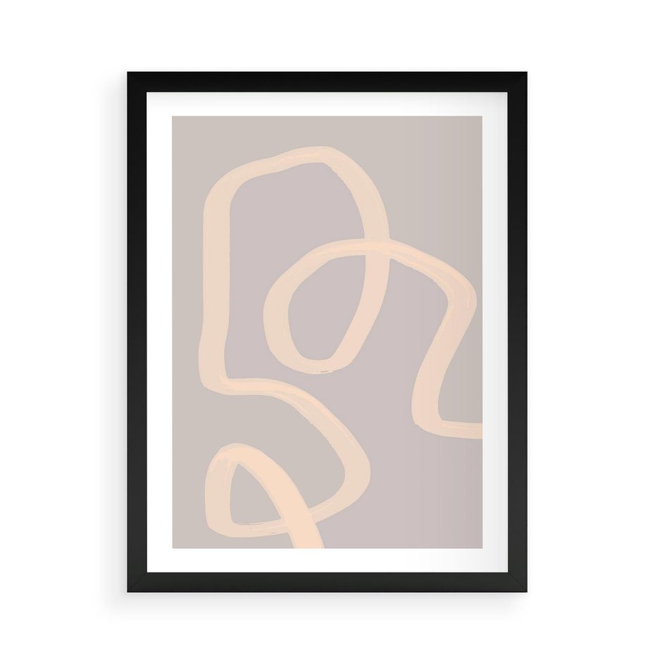 Plakat w ramie 50x70 - Nowoczesne Odbicia - minimalistyczny obraz, nowoczesny - rama czarna