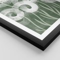 Plakat w ramie 30x40 - Spokojne Plamy Natury - zielony plakat, roślinne motywy - rama czarna