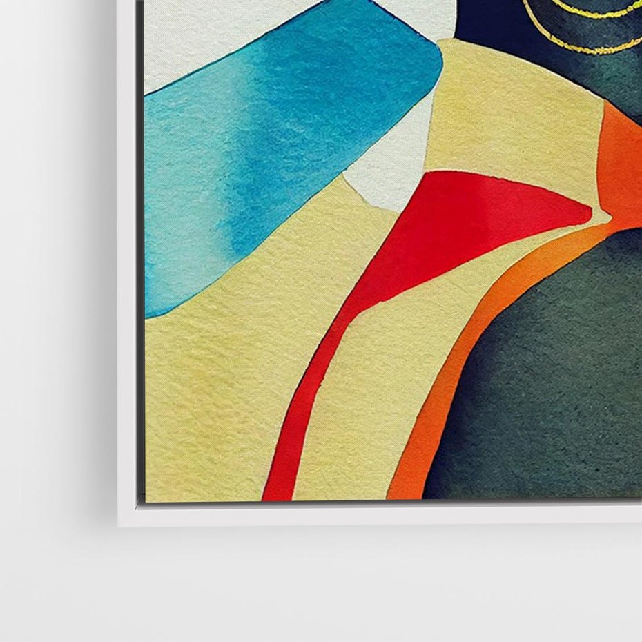 Obraz w ramie 70x50 - Kolory Kobiety - mural, abstrakcja - rama biała