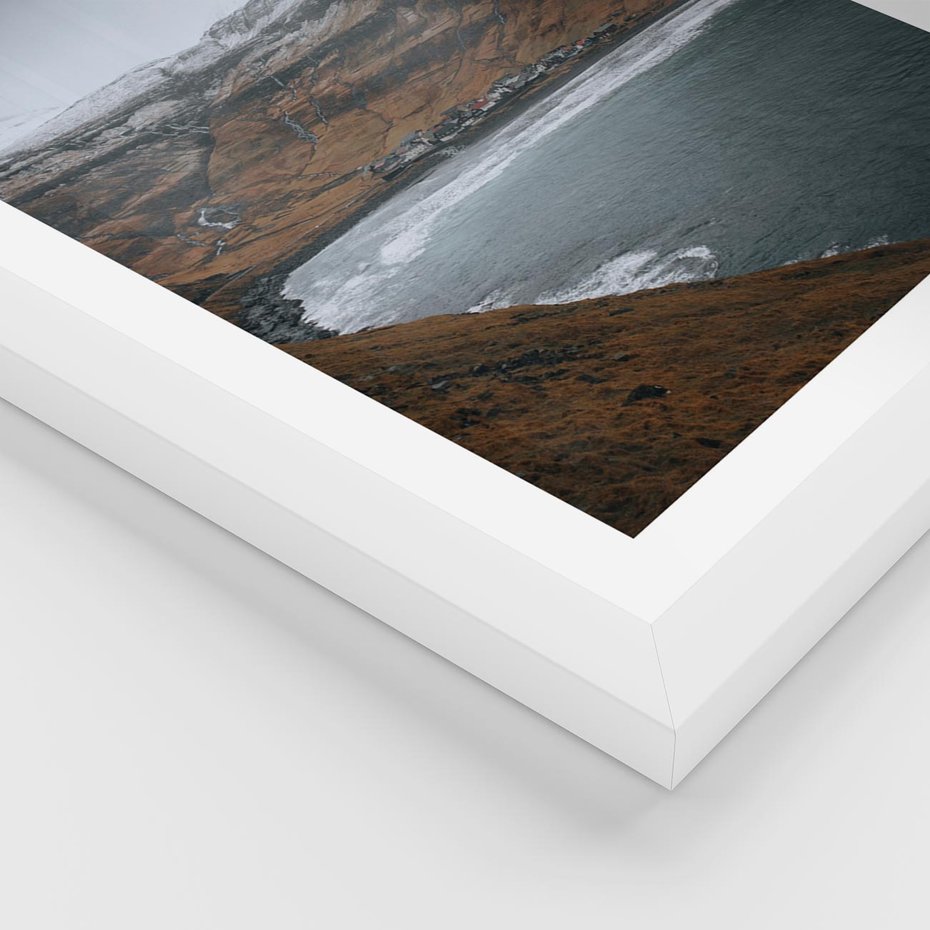 Plakat w ramie 30x40 - Spektakularna Przyroda - fiordy, Norwegia - rama biała