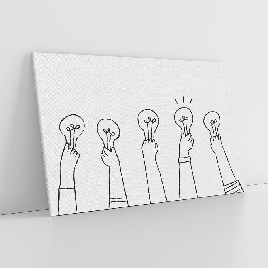 Obraz na płótnie 120x80 - Idea w Rękach - szkic, grafika