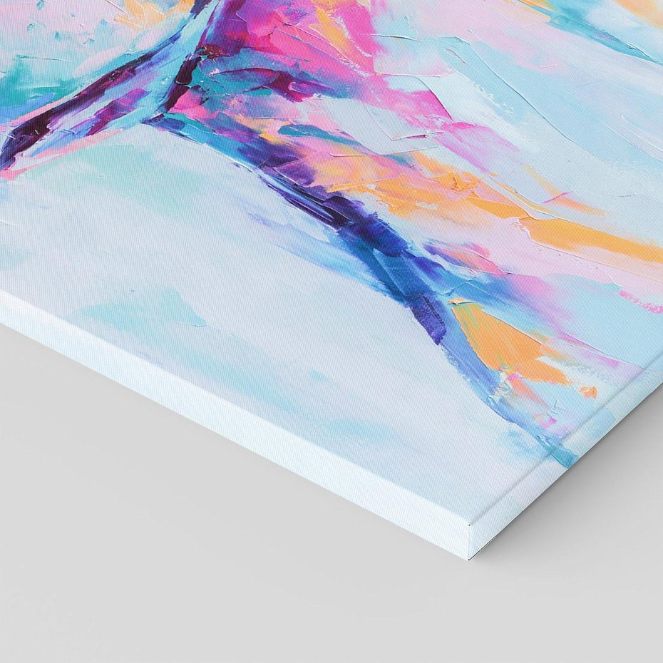 Obraz na płótnie 70x100 - Cześć! Jak się Masz? - obraz olejny, zabawna sztuka