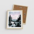 Plakat w ramie 40x50 - Zimowe Góry - zimowy krajobraz, góry - rama drewno