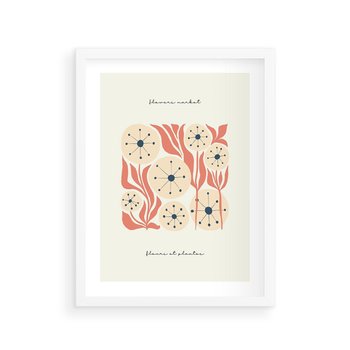 Plakat w ramie 40x50 - Dmuchawce w Abstrakcji - dmuchawce, abstrakcja - rama biała