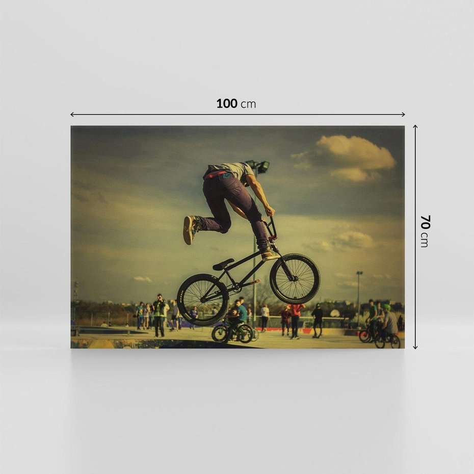 Obraz na płótnie 100x70 - "BMX - Sportowa Adrenalina - BMX, rower