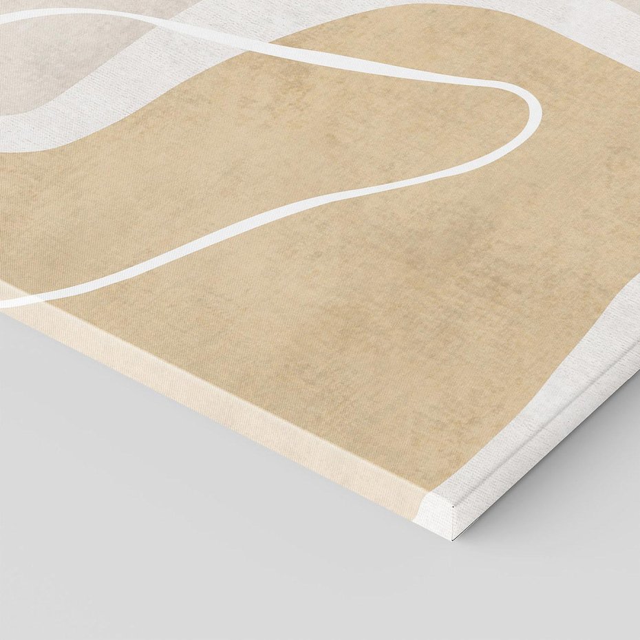 Obraz na płótnie 60x60 - Beżowa Harmonia - abstrakcyjne, nieregularne plamy