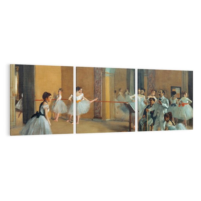 Obraz na płótnie 150x50 - The Dance Foyer at the Opera on the rue Le Peletier (1872), Edgar Degas - Reprodukcja - reprodukcja, obraz na płótnie