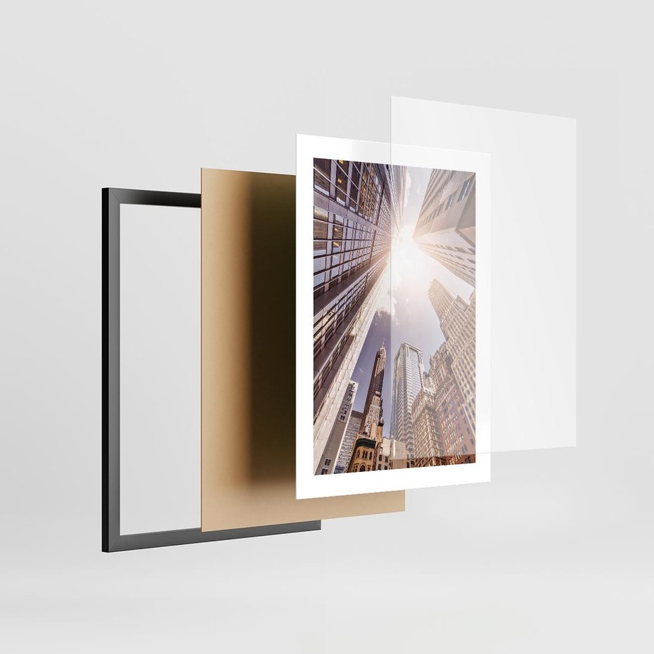 Plakat w ramie 30x40 - Oczami artysty - miasto, perspektywa - rama czarna
