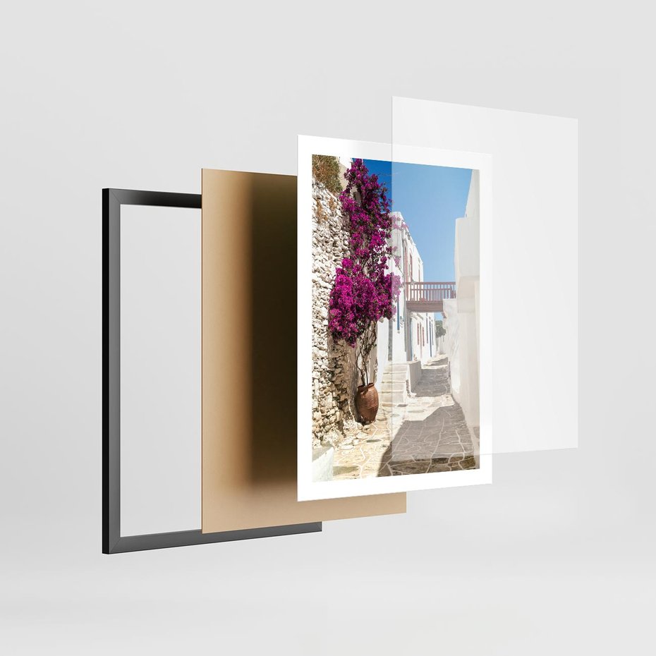 Plakat w ramie 50x70 - Kwiaty Chorwacji - kwiaty, Chorwacja - rama czarna