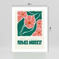 Plakat bez ramy 40x50 - Retro Inspiracja - minimalistyczna kwiatowa kompozycja, pastelowe kolory