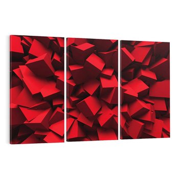 Obraz na płótnie 120x80 - Geometryczny 3D - abstrakcyjna kompozycja - geometryczny, 3D