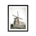 Plakat w ramie 30x40 - Wiejska Idylla z Młynem - wiatrak, młyn - rama czarna