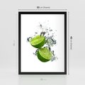 Plakat w ramie 30x40 - Kwaskowata moc limonki i cytryny - limonka, cytryna - rama czarna