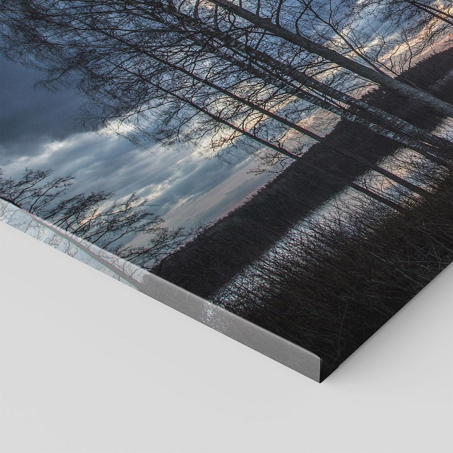 Obraz na płótnie 120x80 - Zachód słońca nad jeziorem - zachód, słońca