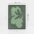 Obraz w ramie 70x100 - Kształty Zieleni - abstrakcyjny kształt, zielony plakat - rama czarna