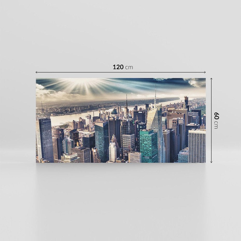 Obraz na płótnie 120x60 - Nowy York w pełnym blasku - Nowy York, miasto