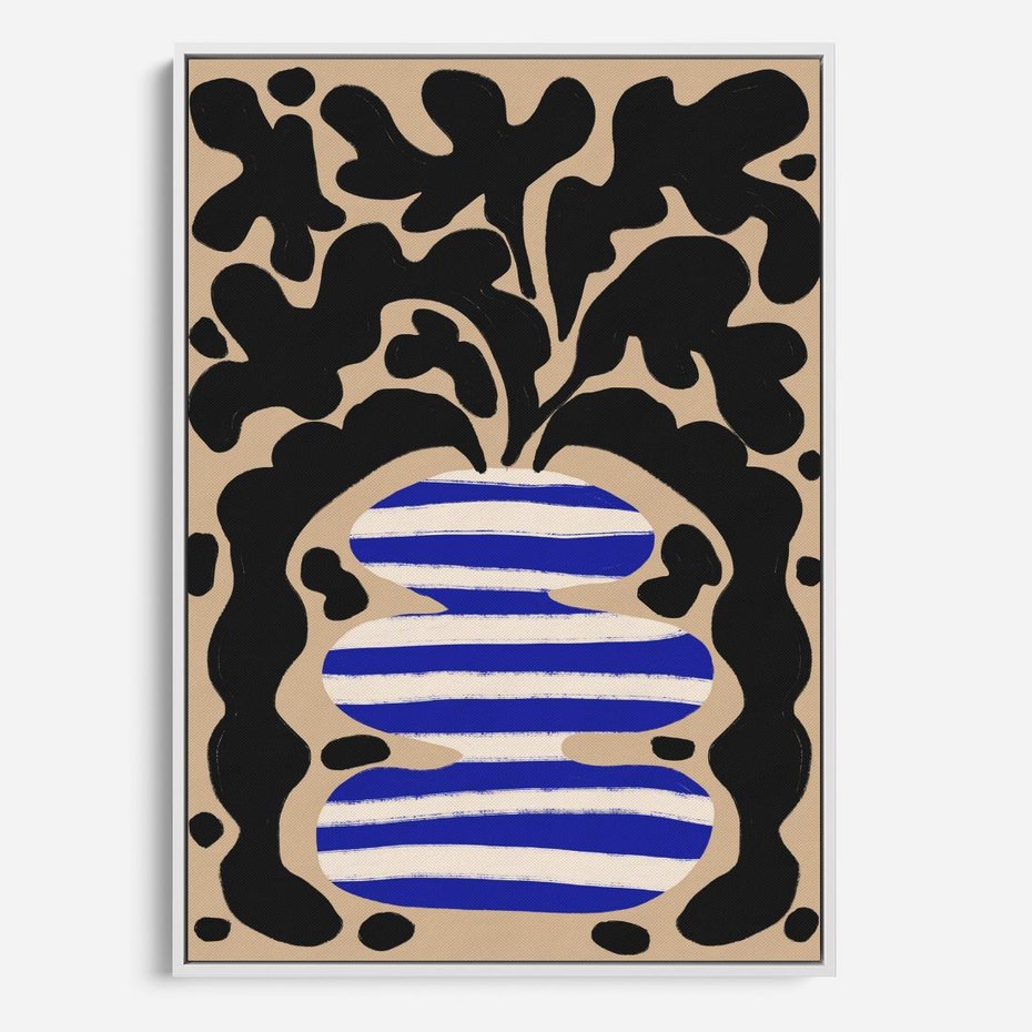 Obraz w ramie 50x70 - Boho Wizje - abstrakcyjny plakat, ciekawe formy - rama biała