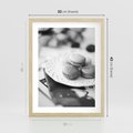 Plakat w ramie 30x40 - Makaroniki w Szarości - czarno biała fotografia, plakat - rama drewno