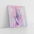 Obraz na płótnie 70x70 - Splecione - obraz olejny, pastelowe kolory