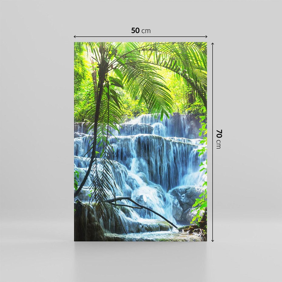 Obraz na płótnie 50x70 - Meksykański wodospad w lesie - wodospad, las