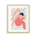 Plakat w ramie 40x50 - Dźwięk ciszy na płótnie - para zakochanych, graficzny obraz - rama drewno