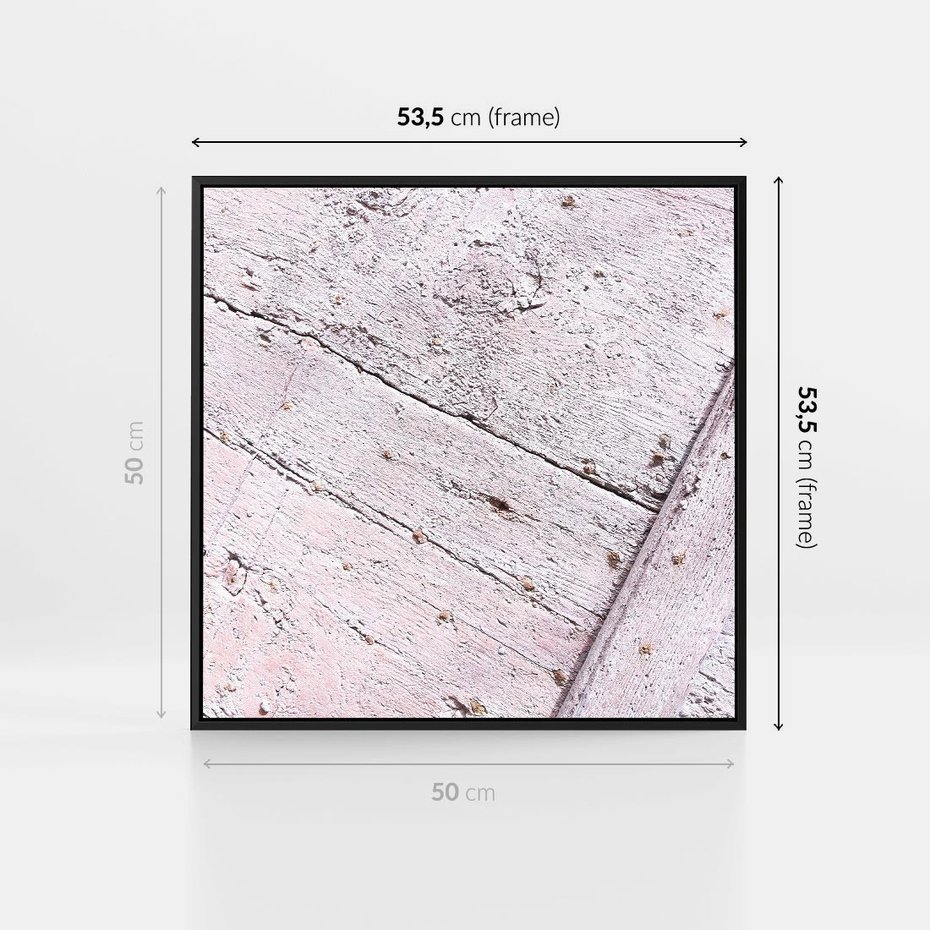 Obraz w ramie 50x50 - Nowoczesna Elegancja - beton, struktura - rama czarna