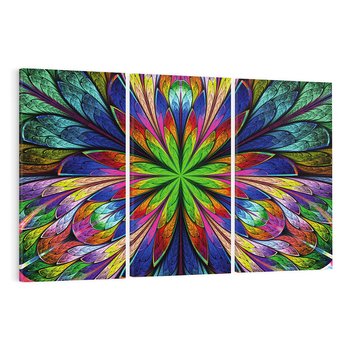 Obraz na płótnie 120x80 - Witrażowa magia na płótnie - witraż, sztuka