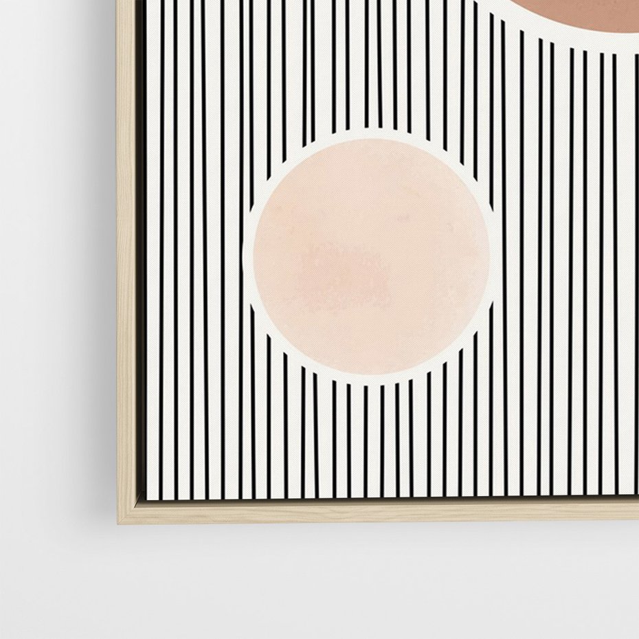 Obraz w ramie 80x120 - Rozplątane Granice - abstrakacyjna nowoczesna sztuka, koła okręgi - rama drewno