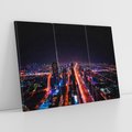 Obraz na płótnie 120x80 - Nocne oświetlenie miasta - miasto, noc
