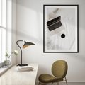 Plakat bez ramy 30x40 - Relaks w Łóżku: Kawa i Laptop w Pościeli - komputer, na łóżku