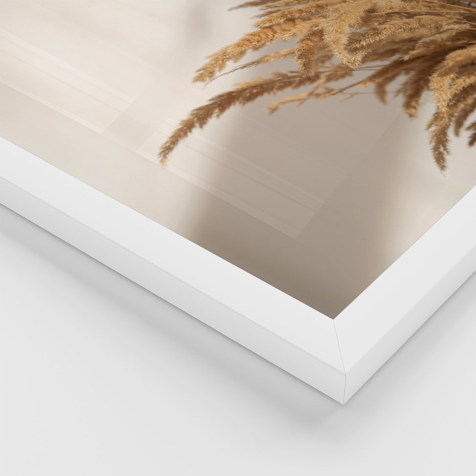 Zestaw obrazy w ramie 30x40 galeria - Boho, pampas, łapacz, snów - rama biała